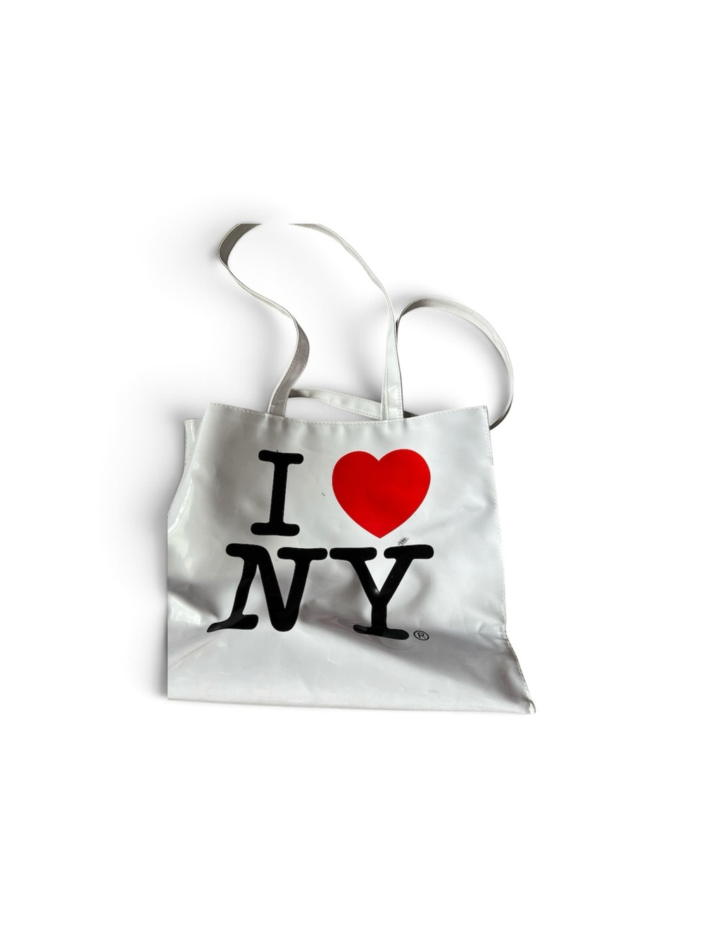 White "I ♥ NY" Graphic Tote Bag